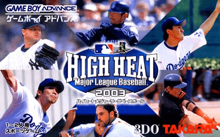 High Heat Baseball 2003 box art for GameBoy Advance
